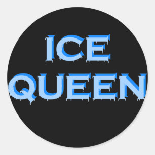 STICKER ROND REINE DE GLACE
