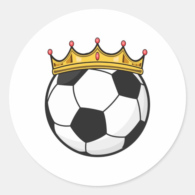 Sticker Rond Reine de la couronne de football (Devant)