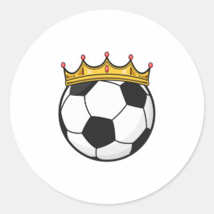 Sticker Rond Reine de la couronne de football