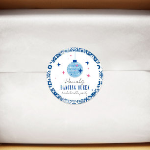 Sticker Rond Reine de la danse comédie musicale grecque disco e