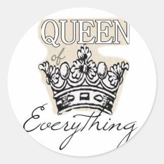 Sticker Rond Reine de tout