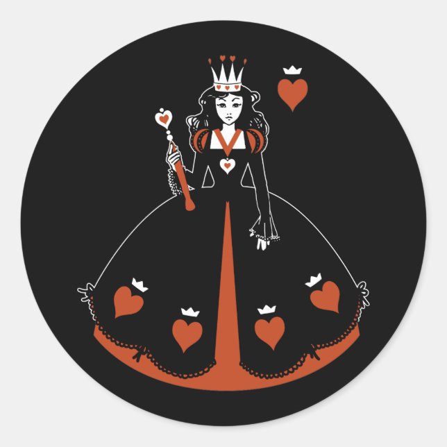 Sticker Rond Reine des Coeurs (Devant)
