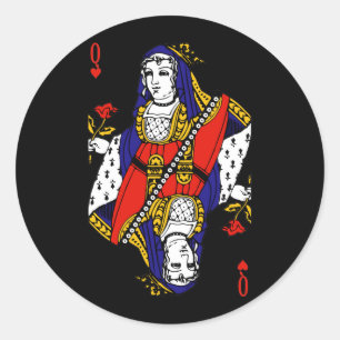 Sticker Rond Reine des Coeurs