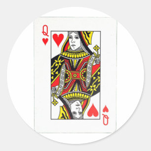 STICKER ROND REINE DES COEURS