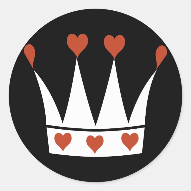 Sticker Rond Reine des Coeurs (Devant)