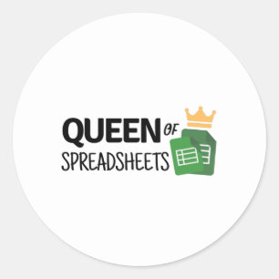 Sticker Rond Reine des feuilles de calcul