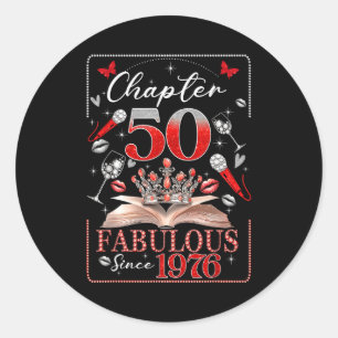Sticker Rond Reine du 50e anniversaire Chapitre 50 Fabuleux dep