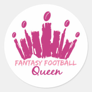Sticker Rond Reine du football d'Imaginaire