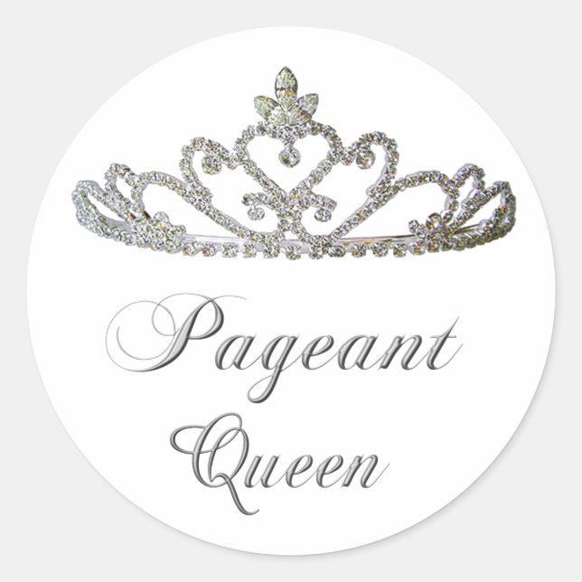 Sticker Rond Reine du Pageant (Devant)