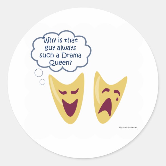 Sticker Rond Reine du théâtre (Devant)