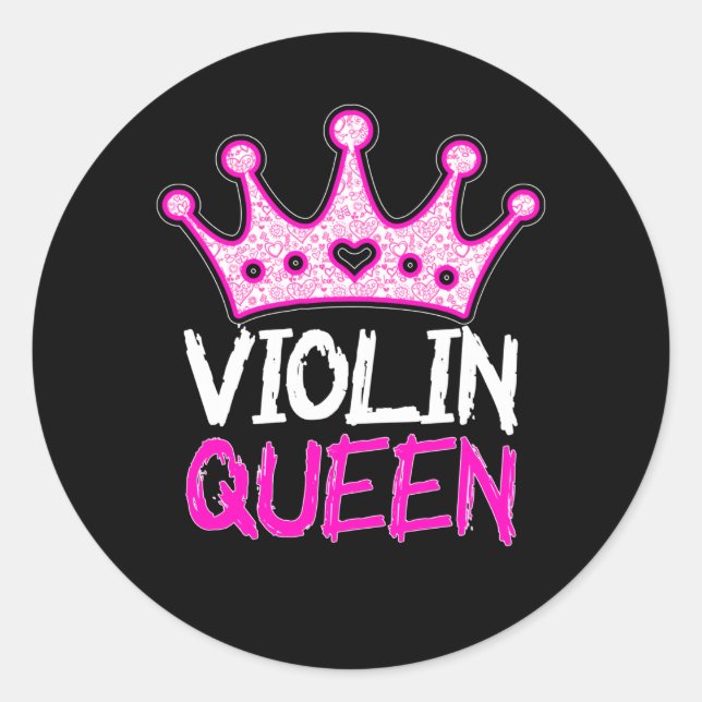 Sticker Rond Reine du violon (Devant)