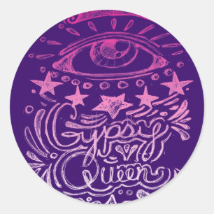 Sticker Rond Reine tzigane