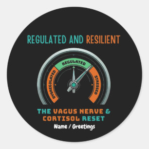 Sticker Rond Réinitialisation du cortisol du nerf vague régulé