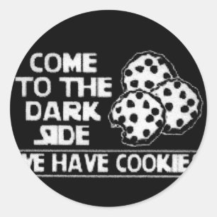 Sticker Rond Rejoignez l'autocollant Dark Side