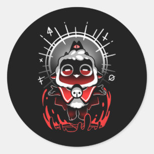Sticker Rond Rejoignez Le Culte - Culte De L'Agneau Mignon Cult