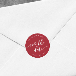 Sticker Rond Relax Script Sauvegarder la Date Modifiable Couleu