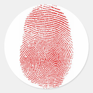 Sticker Rond Relève les empreintes digitales de l'autocollant