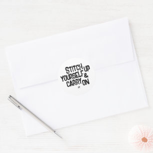 Sticker Rond Relevez-vous et continuez ! devise de motivation