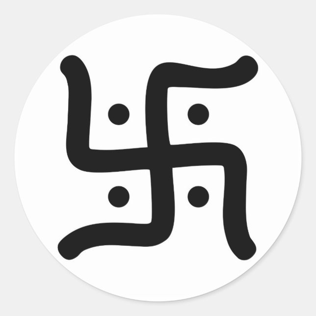 Sticker Rond religion indoue traditionnelle indienne de symbole (Devant)