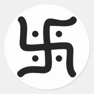 Sticker Rond religion indoue traditionnelle indienne de symbole