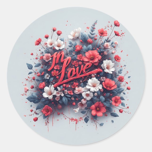 Sticker Rond remembre your love all day  (Devant)