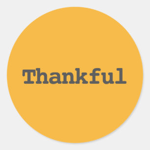Sticker Rond Remerciant - Joyeuse typographie de Thanksgiving