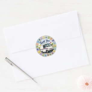 Sticker Rond Remerciement aux travailleurs postaux appréciation