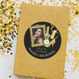 Sticker Rond Remerciement d'anniversaire pour talons hauts et c