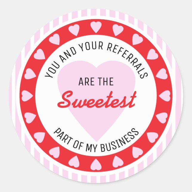 Sticker Rond Remerciement de la Saint-Valentin pour l'immobilie (Devant)