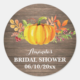 Sticker Rond Remerciement de Mariage Champêtre d'Automne Citrou