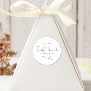 Sticker Rond Remerciement Élégant de Brunch pour Enterrement de