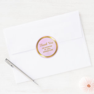 Sticker Rond Remerciement Moderne Pour Soutenir Ma Petite Entre