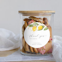 Remerciement pour Baby Shower de Mariage Citron Cl