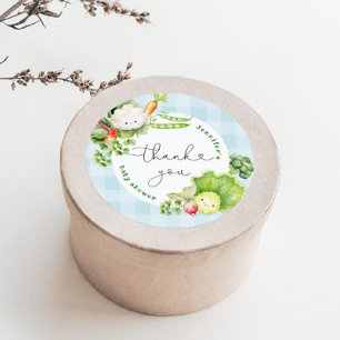 Sticker Rond Remerciement pour baby shower marché de producteur