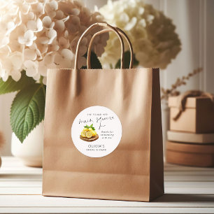 Sticker Rond Remerciement pour la fête de mariage Main Squeeze 