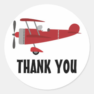 Sticker Rond Remerciement pour l'anniversaire d'un enfant en av