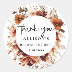 Sticker Rond Remerciement pour une Baby Shower de Mariage Autom