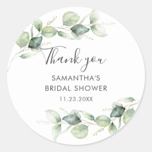 Sticker Rond Remerciements de Baby Shower Mariage Script Eucaly