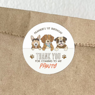 Sticker Rond Remerciements pour la fête d'anniversaire de mon p