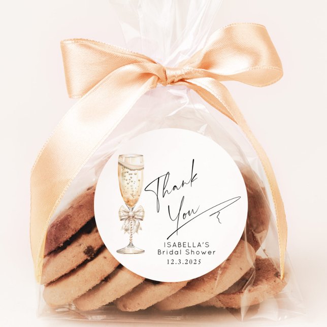 Sticker Rond Remerciements pour l'enterrement de vie de jeune f (Créateur téléchargé)