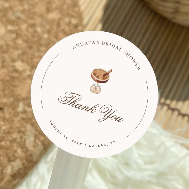 Sticker Rond Remerciements pour l'enterrement de vie de jeune f (Créateur téléchargé)