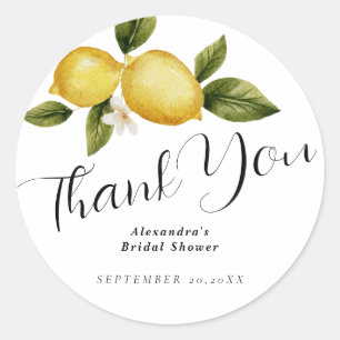Sticker Rond Remerciements pour une Baby Shower de mariage Ital