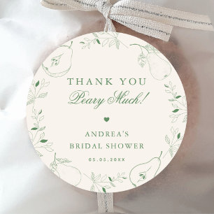 Sticker Rond Remerciements pour une Baby Shower sur le thème de