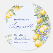 Remerciements pour une douche de mariée au limonce
