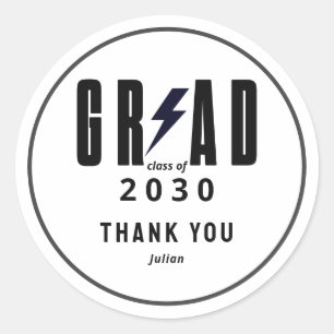 Sticker Rond Remerciements pour une fête de remise des diplômes