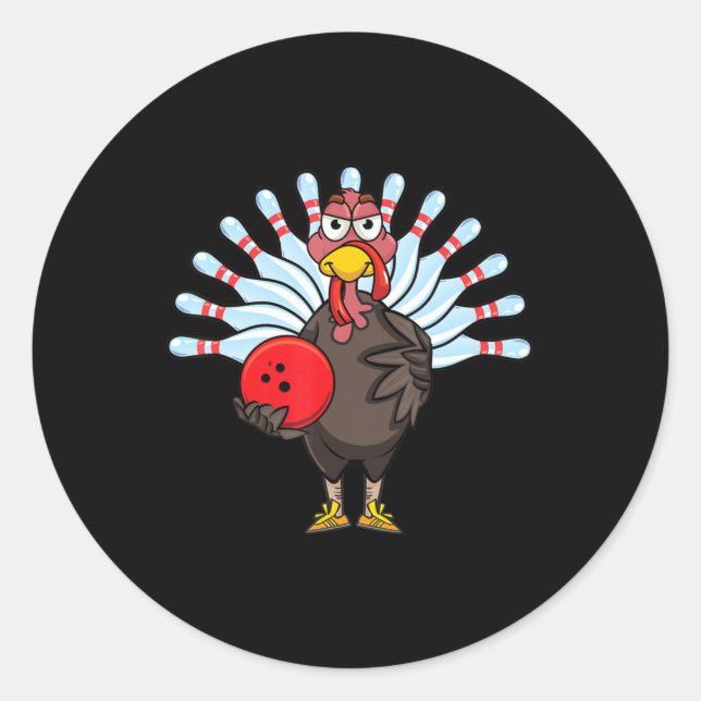 Sticker Rond Remerciements Turquie Bowling Pin Matching Team Ca (Devant)
