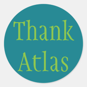 Sticker Rond Remerciez l'atlas