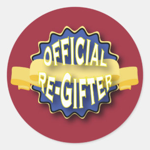 Sticker Rond Remis-cadeau officiel