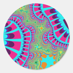 Sticker Rond Remise arc-en-ciel bleu clair
