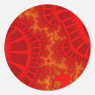 Sticker Rond Remix rouge cerise